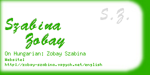 szabina zobay business card